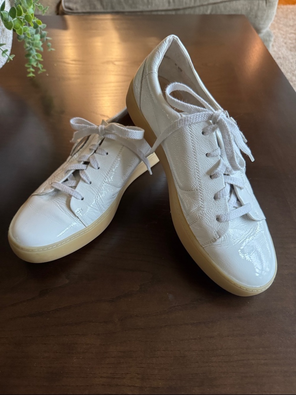 Paul Green White Patent Leather Sneakers